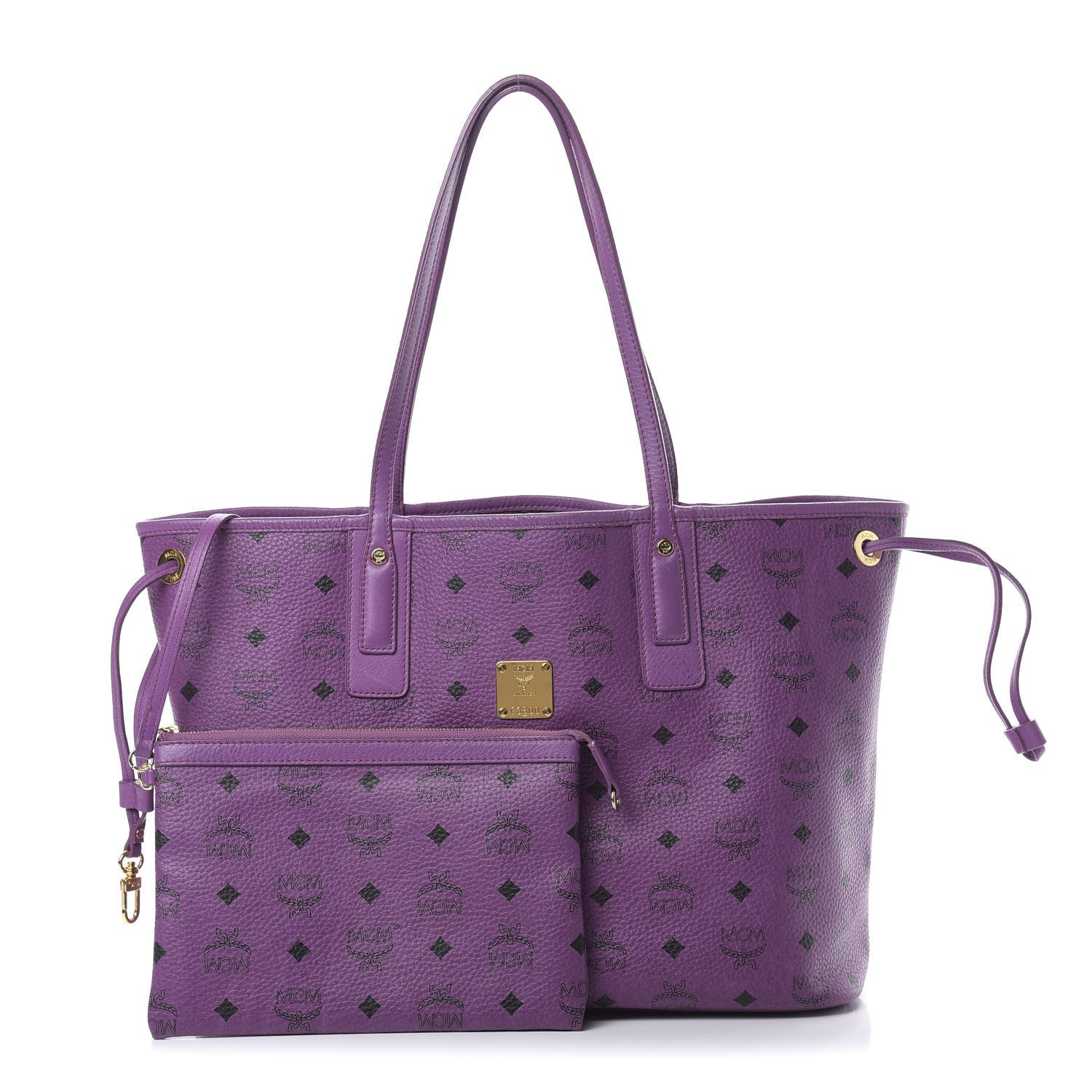 MCM Visetos Medium Project Reversible Shopper Tote Purple 1 of 17