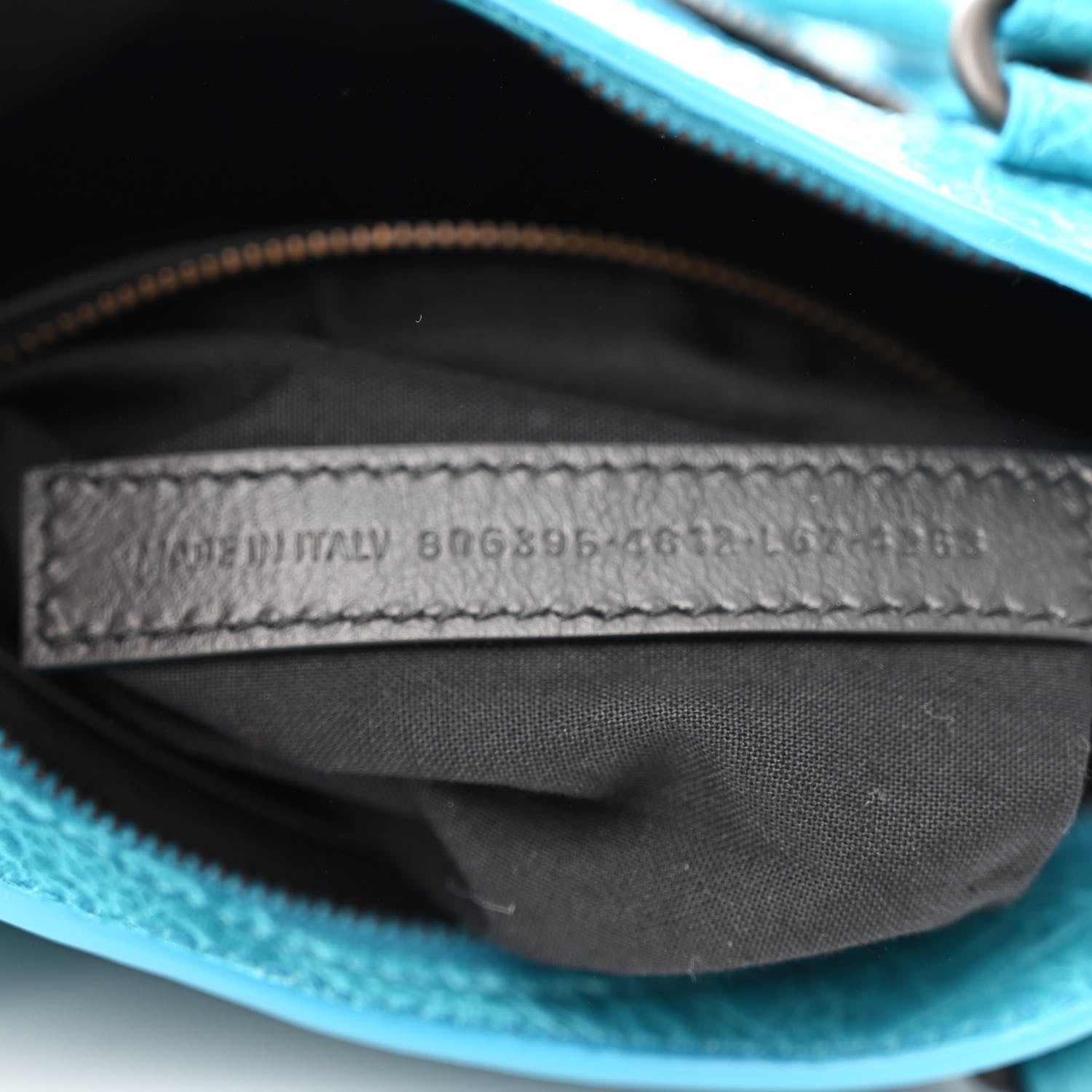 Balenciaga Agneau Arena Classic Hardware Le City Mini Turquoise
