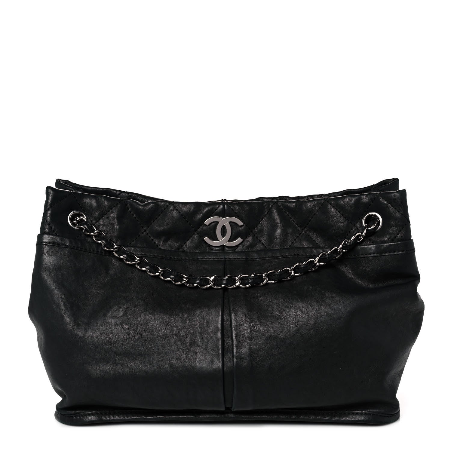 Chanel Washed Lambskin Natural Beauty Tote Black 1 of 11