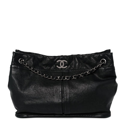 Chanel Washed Lambskin Natural Beauty Tote Black 1 of 11