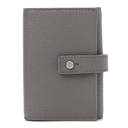 Saint Laurent Grained Calfskin Key Holder Wallet Grey 1 of 8