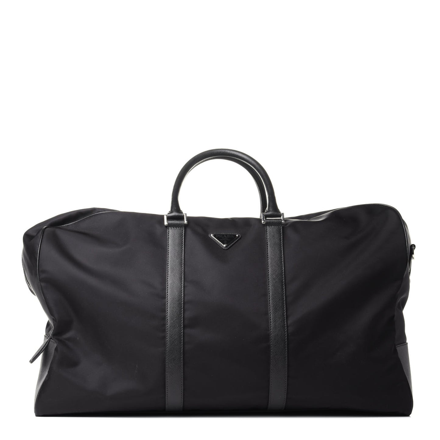 Tessuto Nylon Saffiano Duffle Bag Black