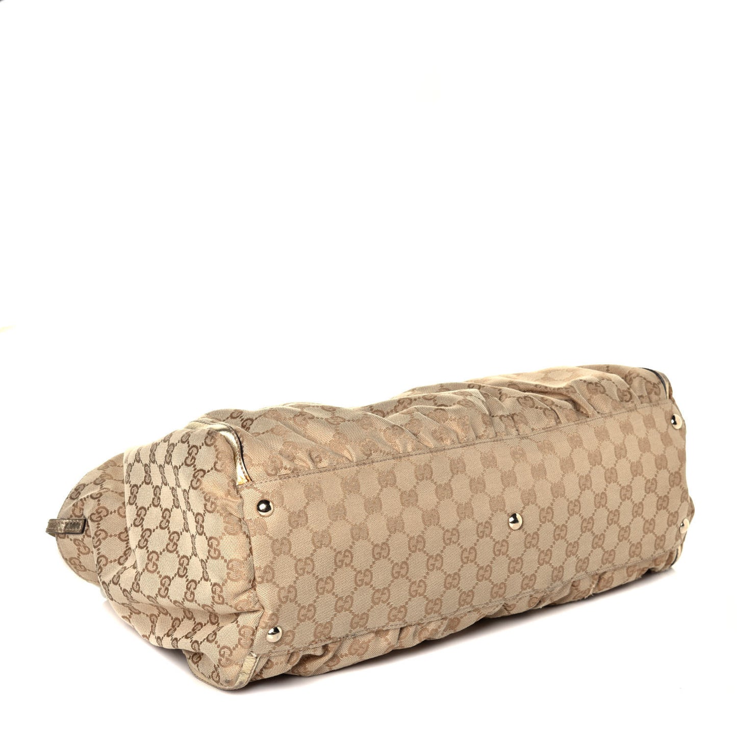 Monogram Large D Gold Hobo Metallic Gold