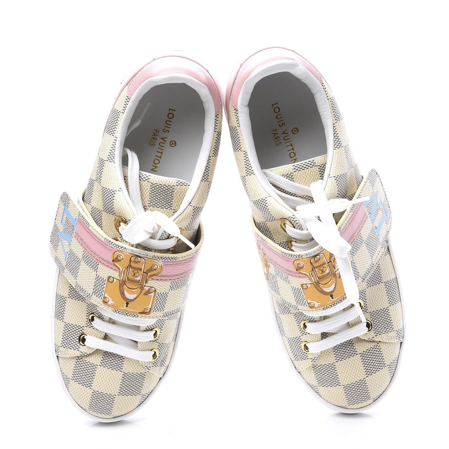 Damier Azur Summer Trunks Frontrow Sneakers 37