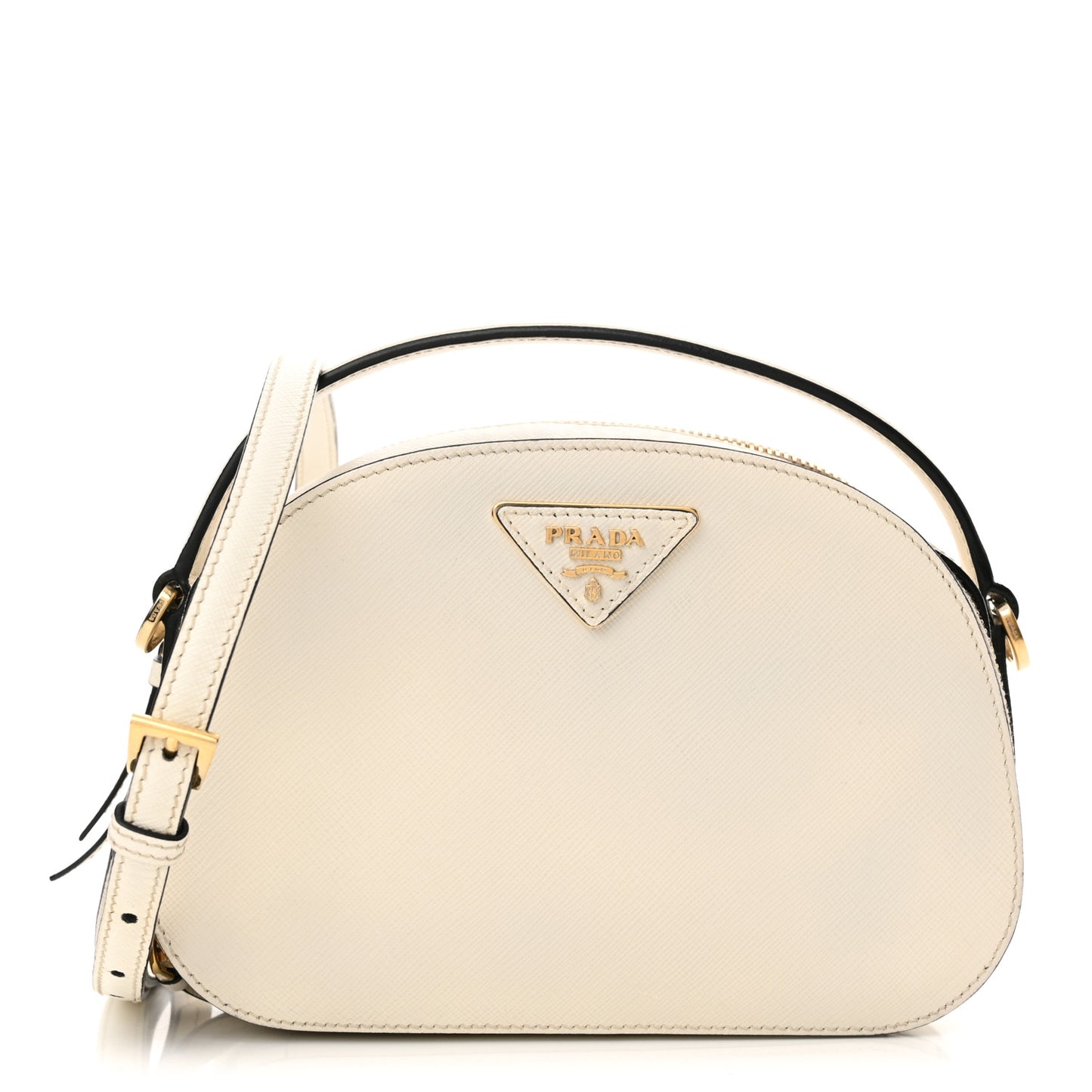 Saffiano Lux Odette Crossbody White