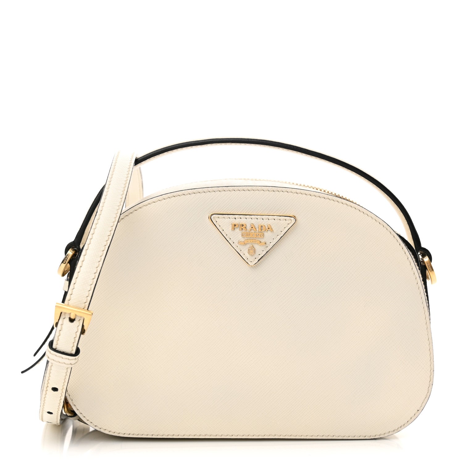 Prada Saffiano Lux Odette Crossbody White 1 of 14