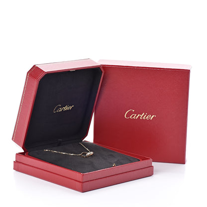 Cartier 18K Pink Gold Diamond Interlocking LOVE Necklace 6 of 6