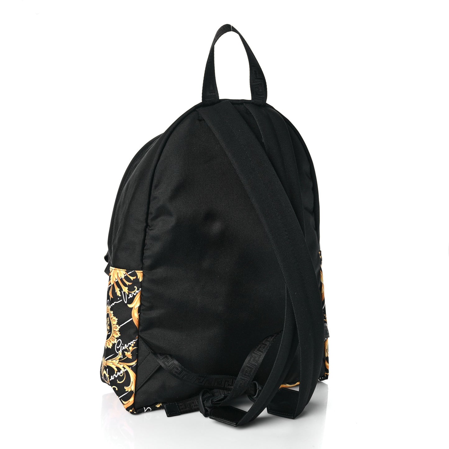 Nylon Barocco Signature Print Backpack Black