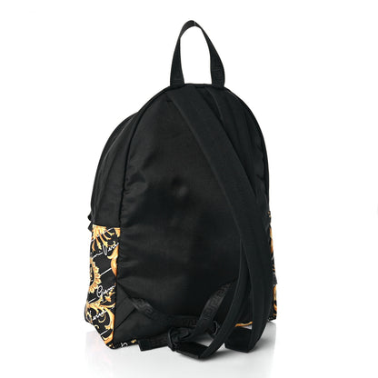 Versace Nylon Barocco Signature Print Backpack Black 2 of 7