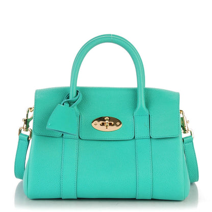 Mulberry Classic Grain Small Bayswater Satchel Aqua Green 1 of 7