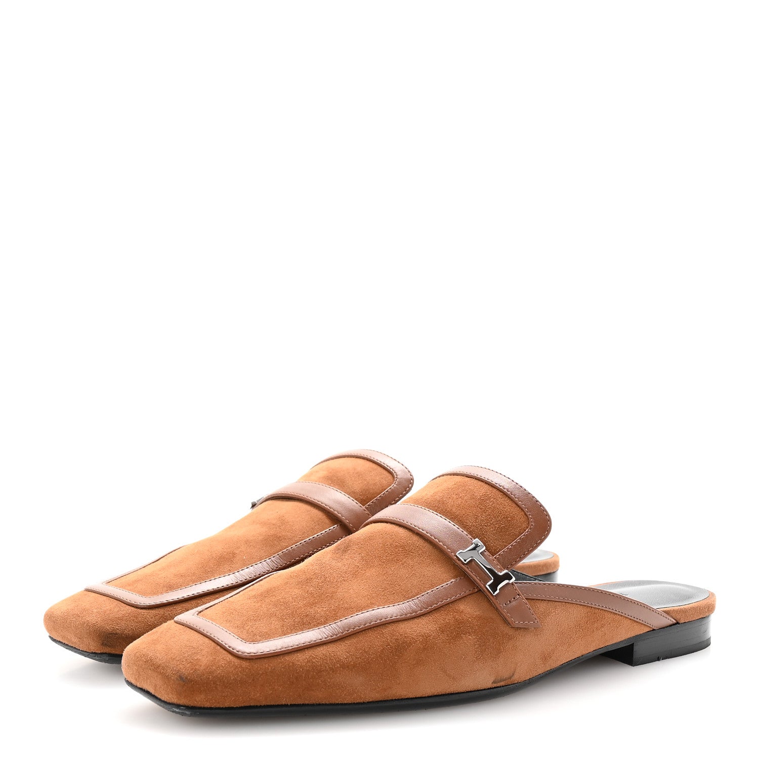 Hermes Suede Goatskin Groupie Mules 40 Brun Amourette 4 of 10