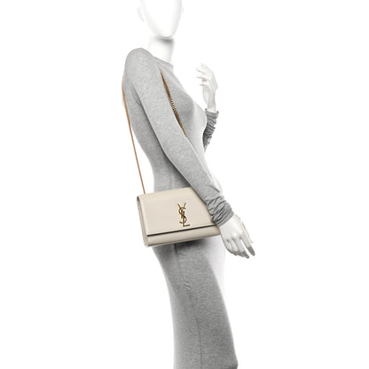 Saint Laurent Grain De Poudre Medium Classic Monogram Kate Satchel Crema Soft 3 of 11