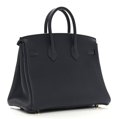 Hermes Togo Birkin 25 Bleu Nuit 3 of 11