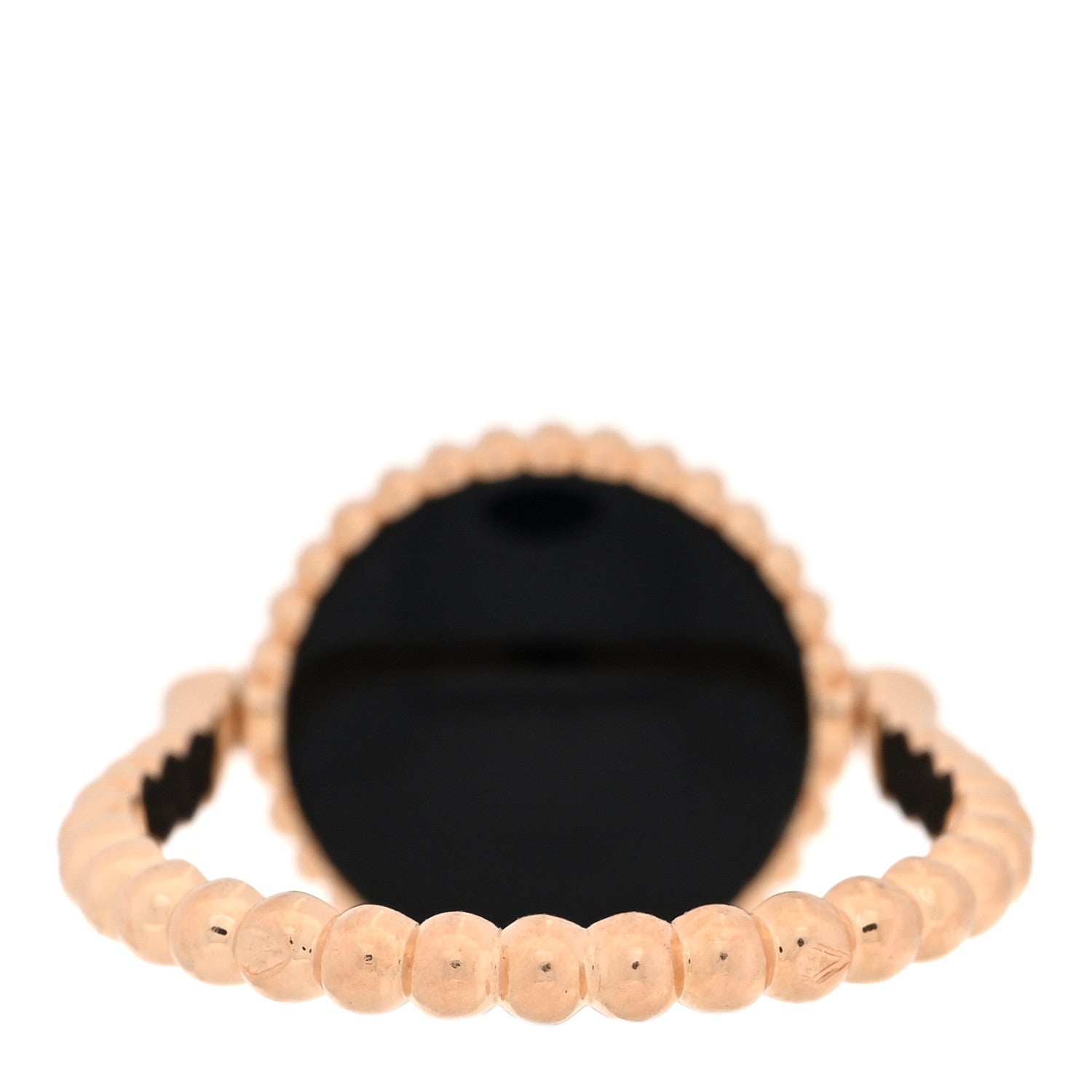 Christian Dior 18K Rose Gold Diamond Black Onyx Rose Des Vents Ring 53 6.5 4 of 5