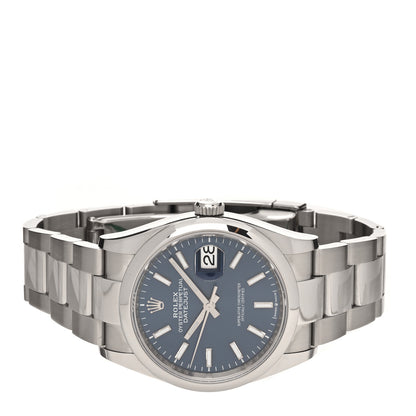 Rolex Stainless Steel 36mm Oyster Perpetual Datejust Watch Bright Blue 126200 2 of 5