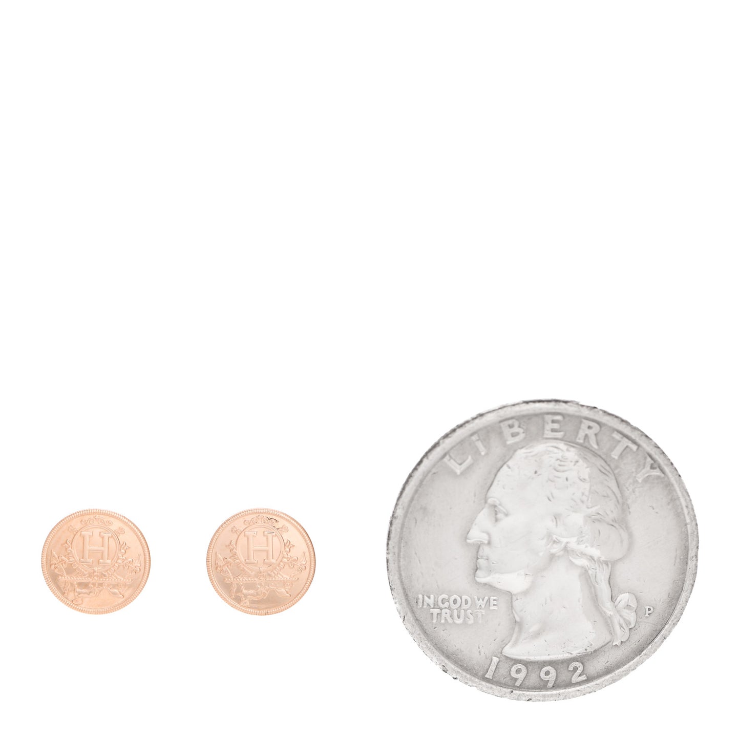 18K Rose Gold TPM Ex-Libris Stud Earrings