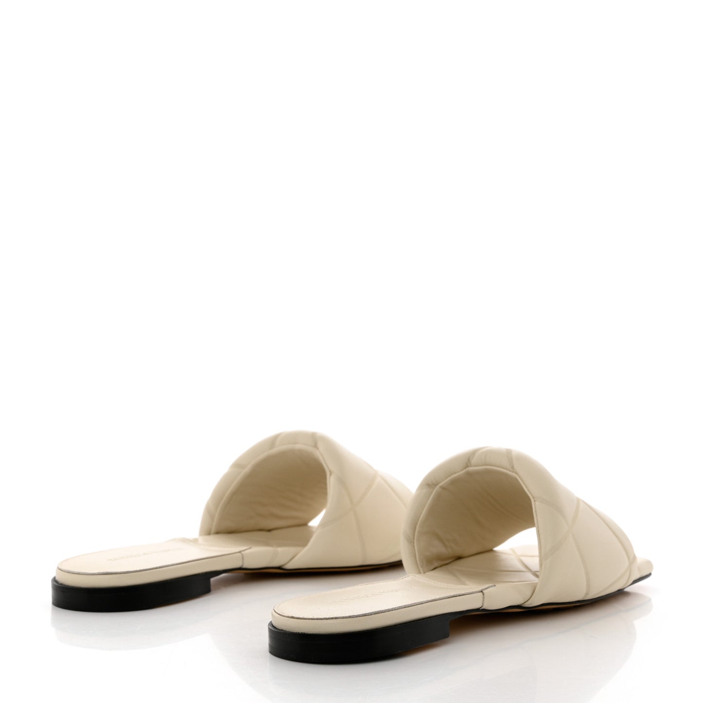 Nappa Quilted Rubber Lido Flat Sandals 40 Wax