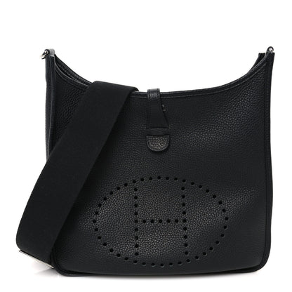Hermes Taurillon Clemence Evelyne III PM Black 1 of 11