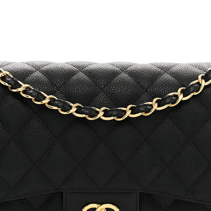 Chanel Caviar Quilted Jumbo Double Flap Black 8 of 11