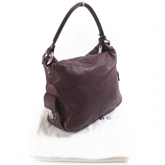Leather Large Multipocket Maroon