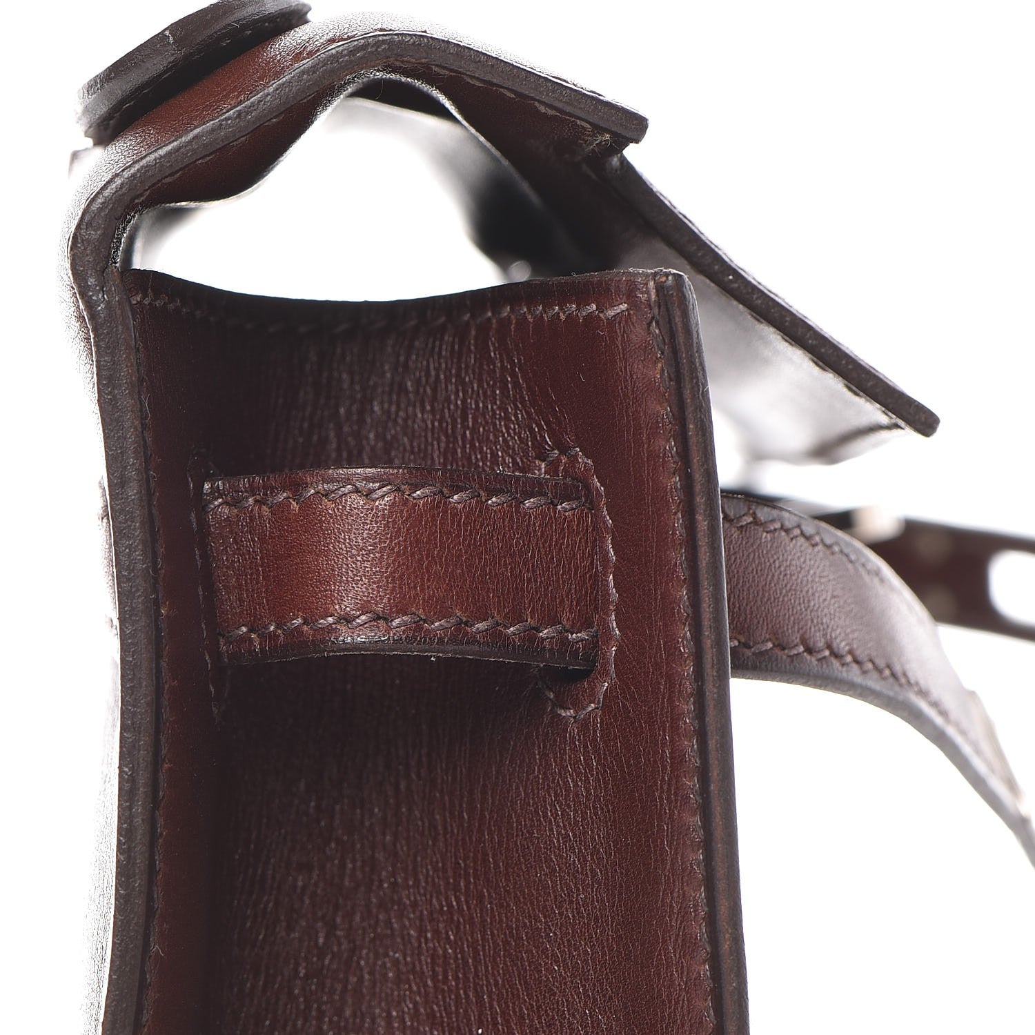 Hermes Evercalf Kelly Pochette Clutch Havane 10 of 25