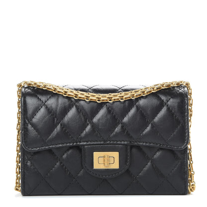Chanel Aged Calfskin Quilted 2.55 Reissue Clutch With Chain Black 1 of 14