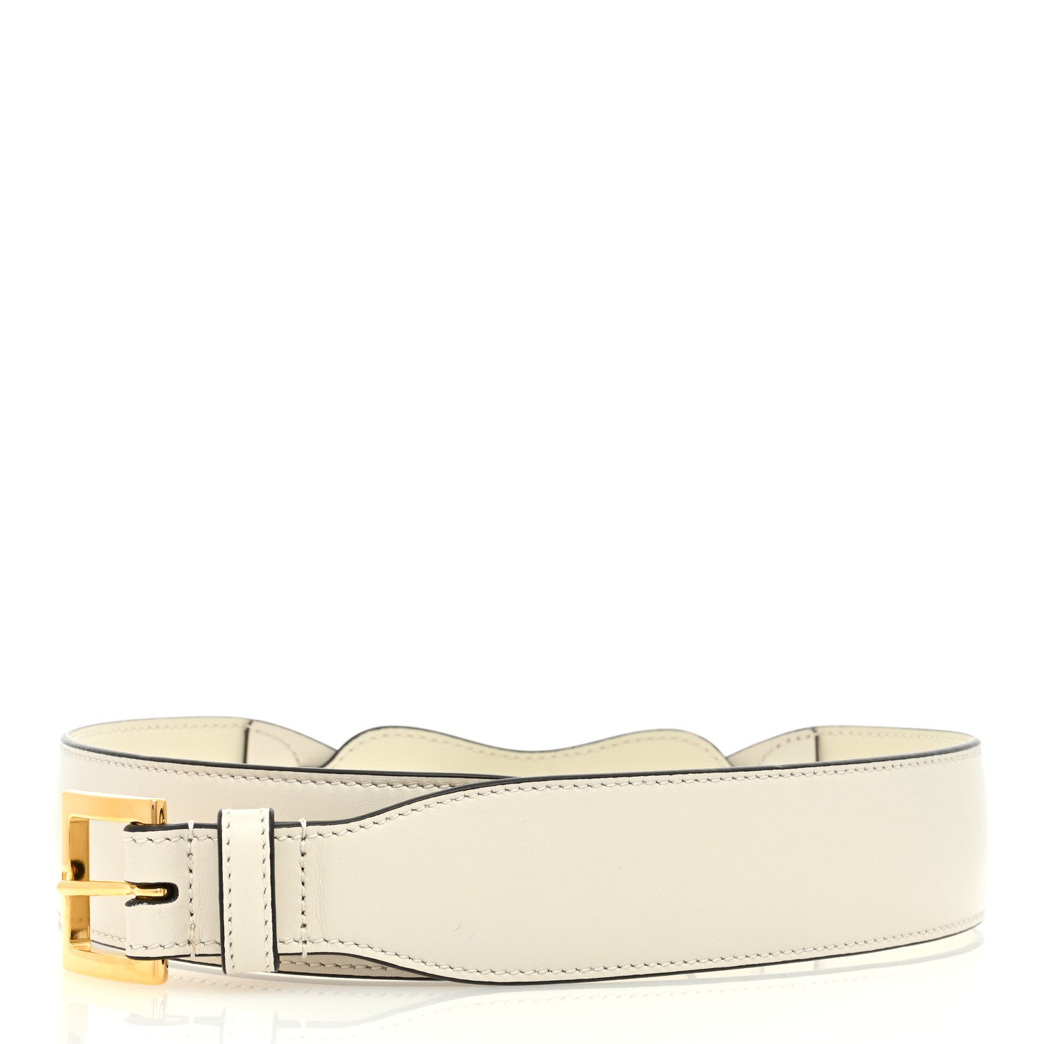 Gucci Efesto Leather Horsebit 25mm Belt 75 30 Mystic White 2 of 4