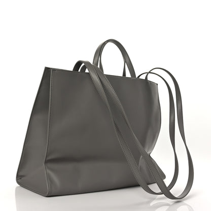 Telfar Vegan Leather Large Shopping Bag Grey 3 of 8