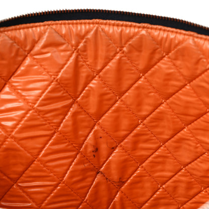 Chanel Denim Large Deauville Pouch Clutch Blue Orange 6 of 10