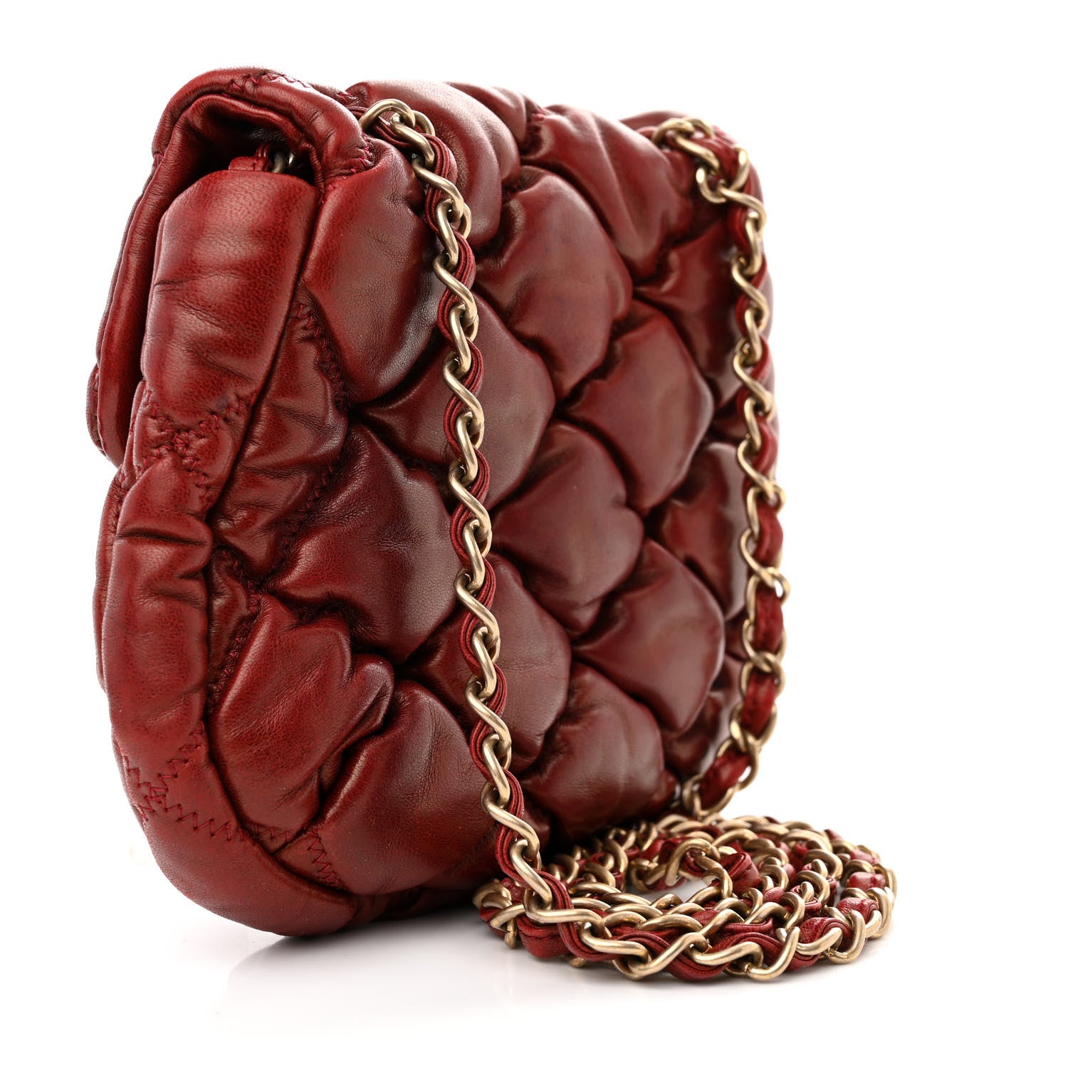 Chanel Lambskin Mini Bubble Quilt Flap Bordeaux 3 of 11