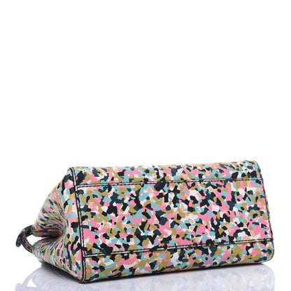 Fendi Vitello Seta Plexiglass Granite Mini Peekaboo Iconic Satchel Multicolor 5 of 15
