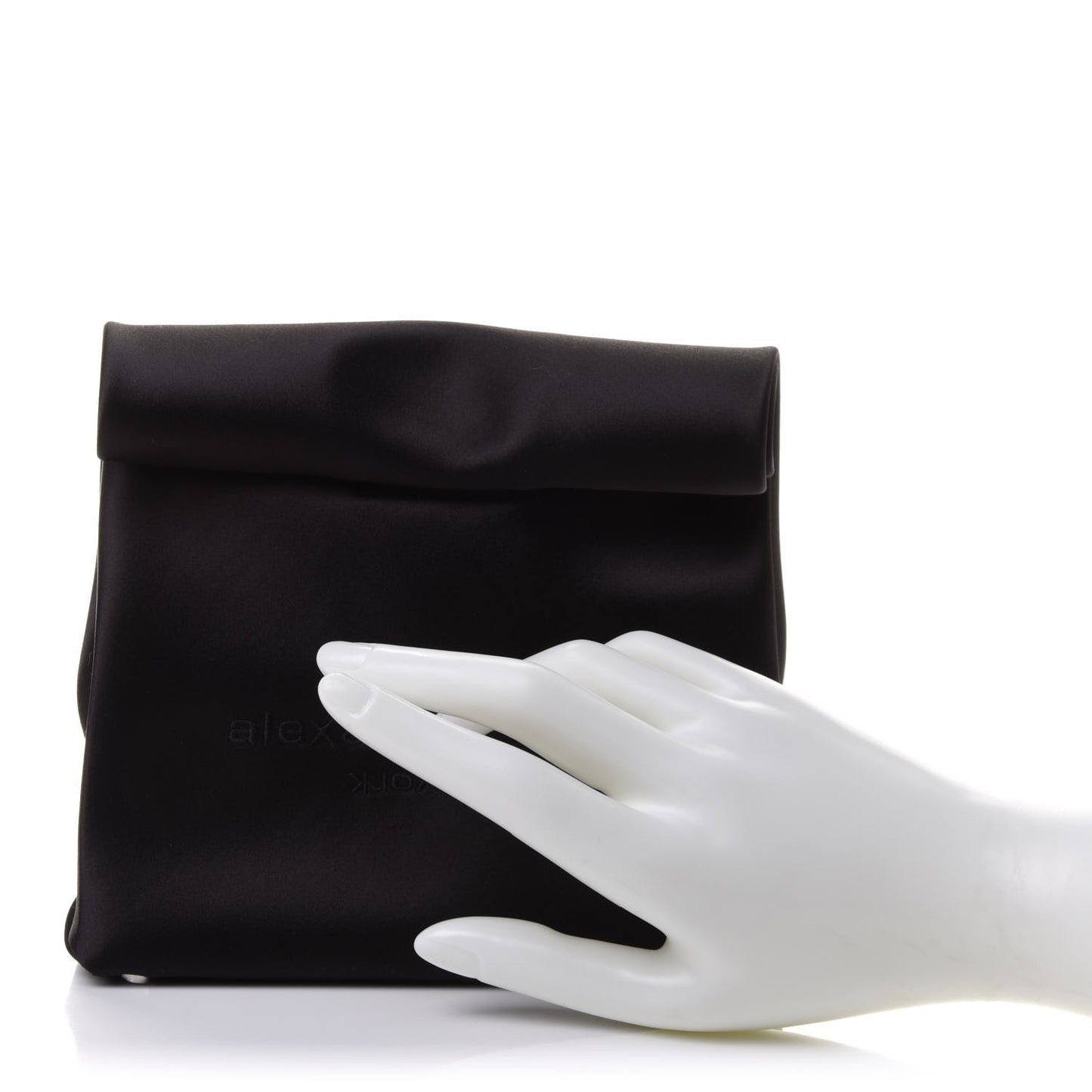 Satin Lunch Bag Clutch Black