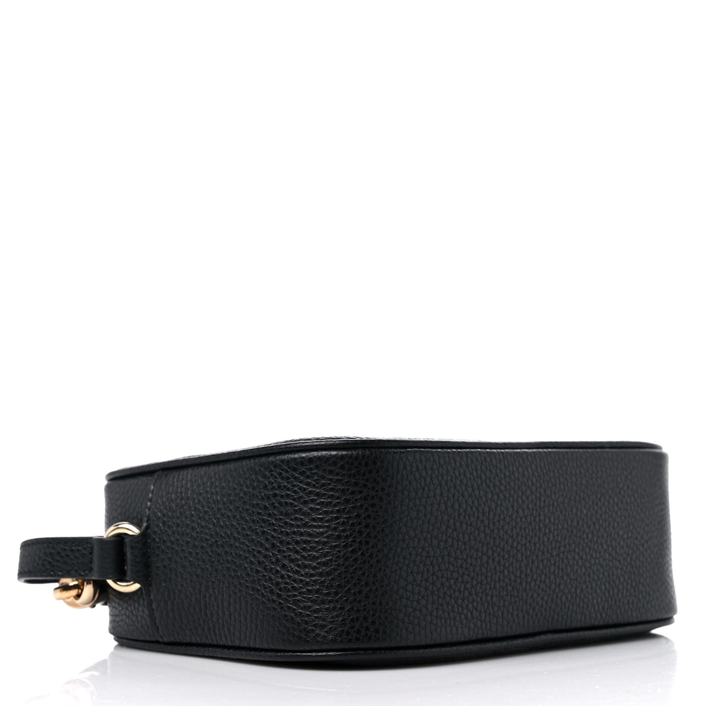 Pebbled Calfskin Small Soho Disco Bag Black