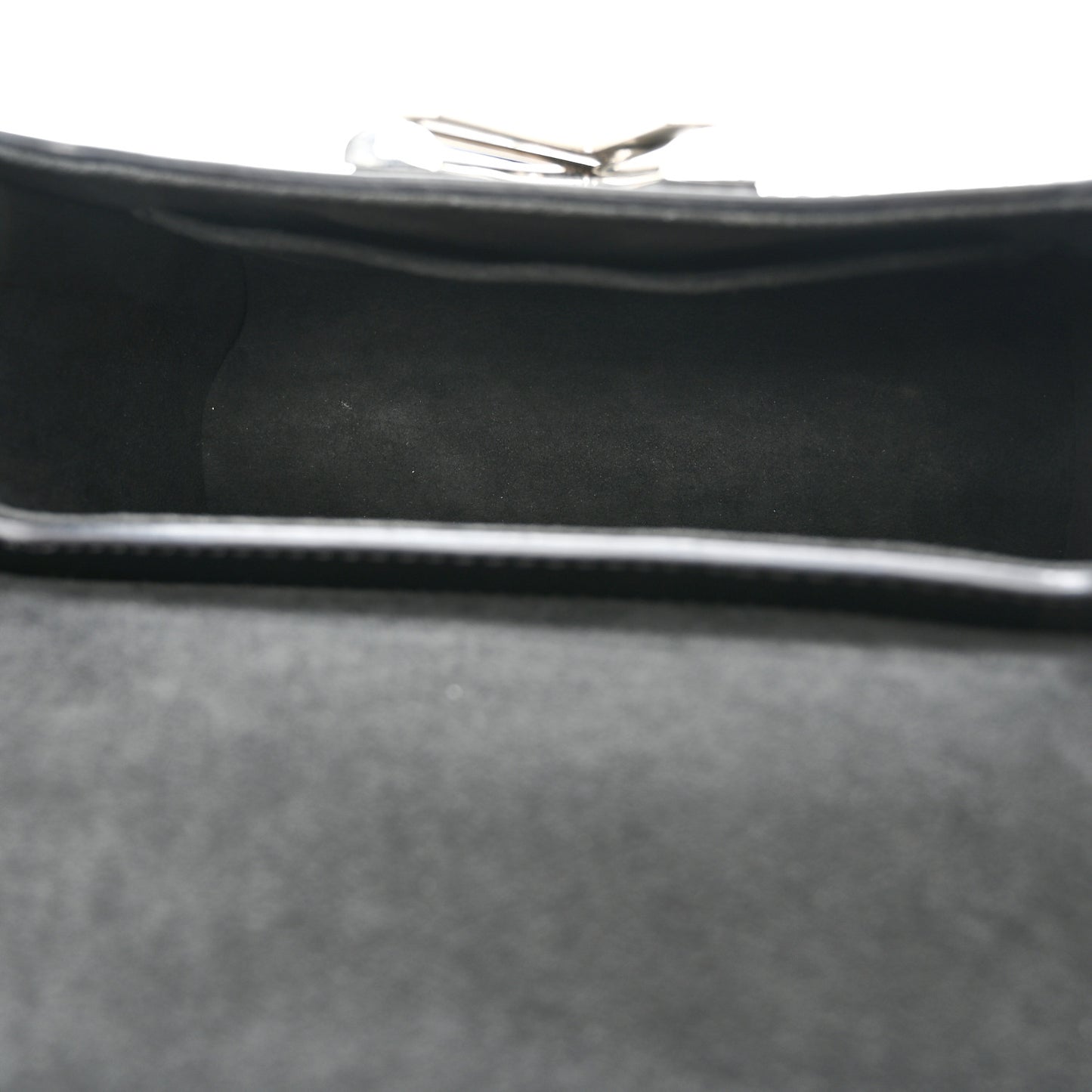 Epi Monogram Spaceship Embossed Twist Shoulder Bag PM Black