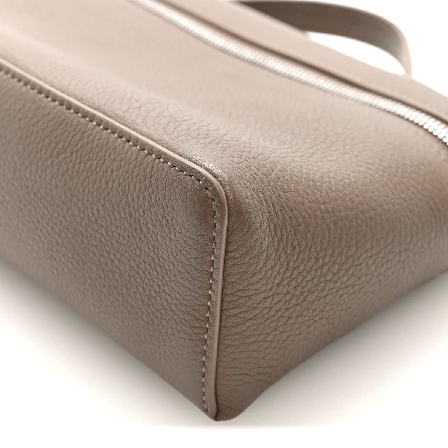Loro Piana Grained Calfskin L19 Extra Pocket Pouch Warm Mastic 9 of 9