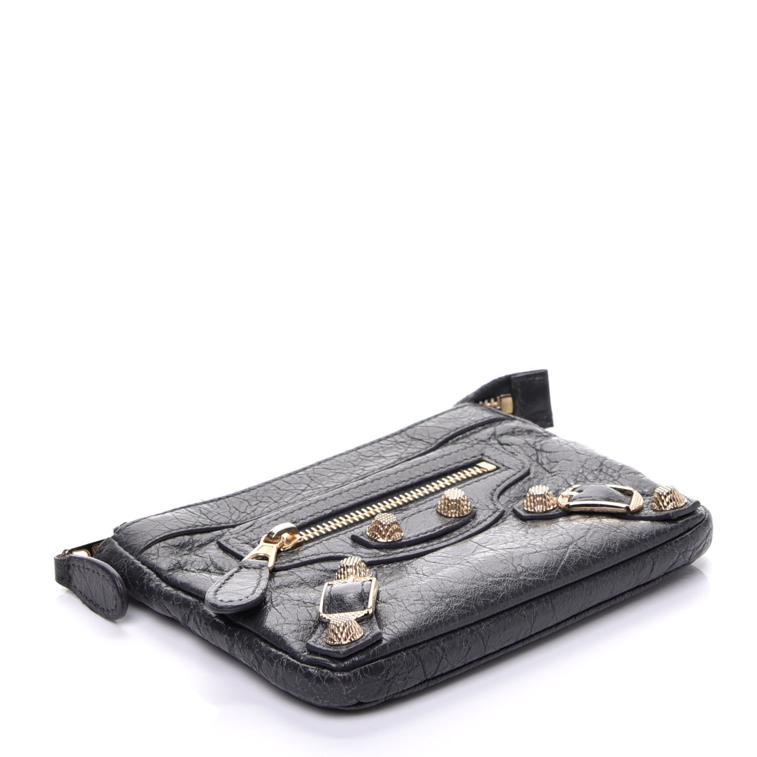Balenciaga Agneau Giant 12 Gold Hardware M Porte-Monnaie Coin Purse Gris Fossile 4 of 7