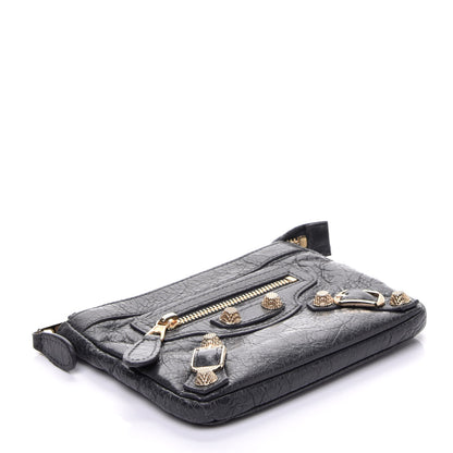 Balenciaga Agneau Giant 12 Gold Hardware M Porte-Monnaie Coin Purse Gris Fossile 4 of 7