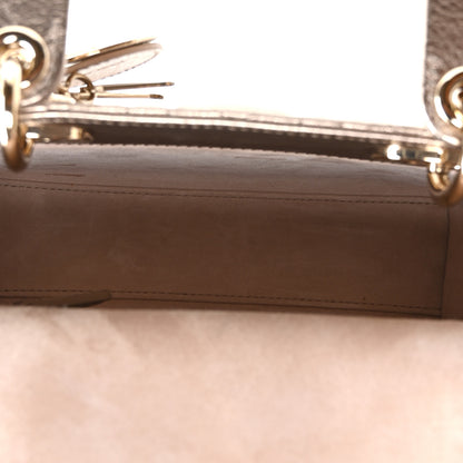 Christian Dior Metallic Lambskin Cannage Small My ABCDior Lady Dior Gold 5 of 11