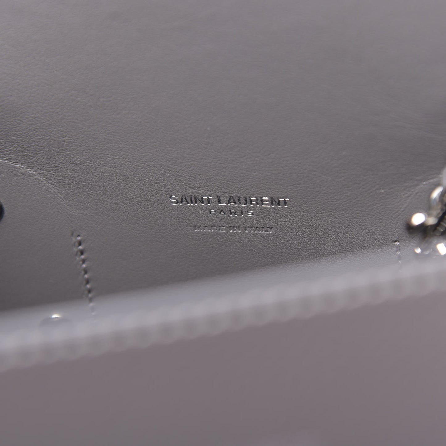 Grained Calfskin Topstitch Small Sac De Jour Grey