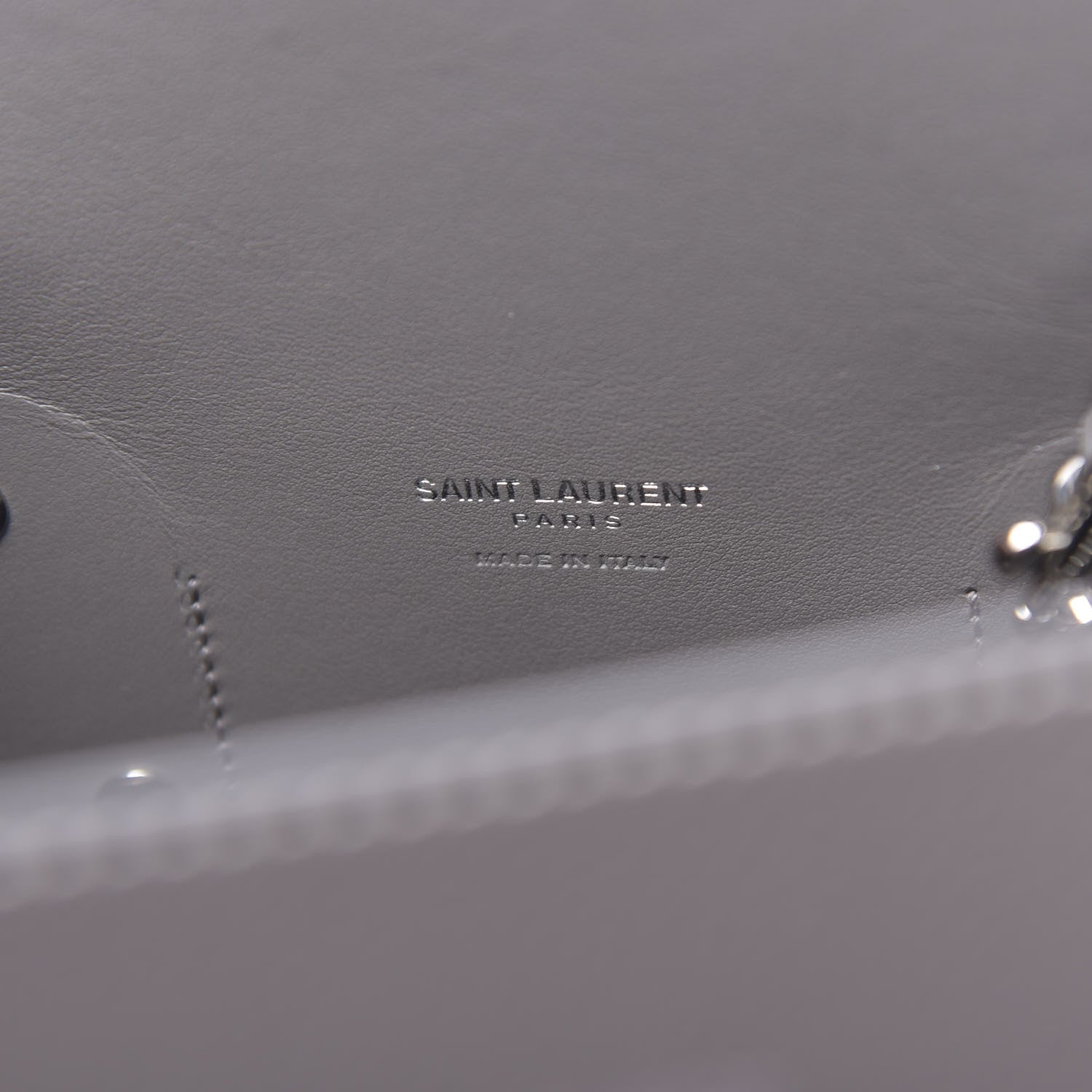 Saint Laurent Grained Calfskin Topstitch Small Sac De Jour Grey 6 of 9