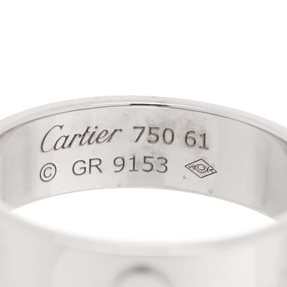 Cartier 18K White Gold 5.5mm LOVE Ring 61 9.5 4 of 4