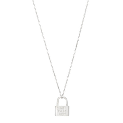 Tiffany Sterling Silver 1837 Lock Charm Pendant Necklace 1 of 5