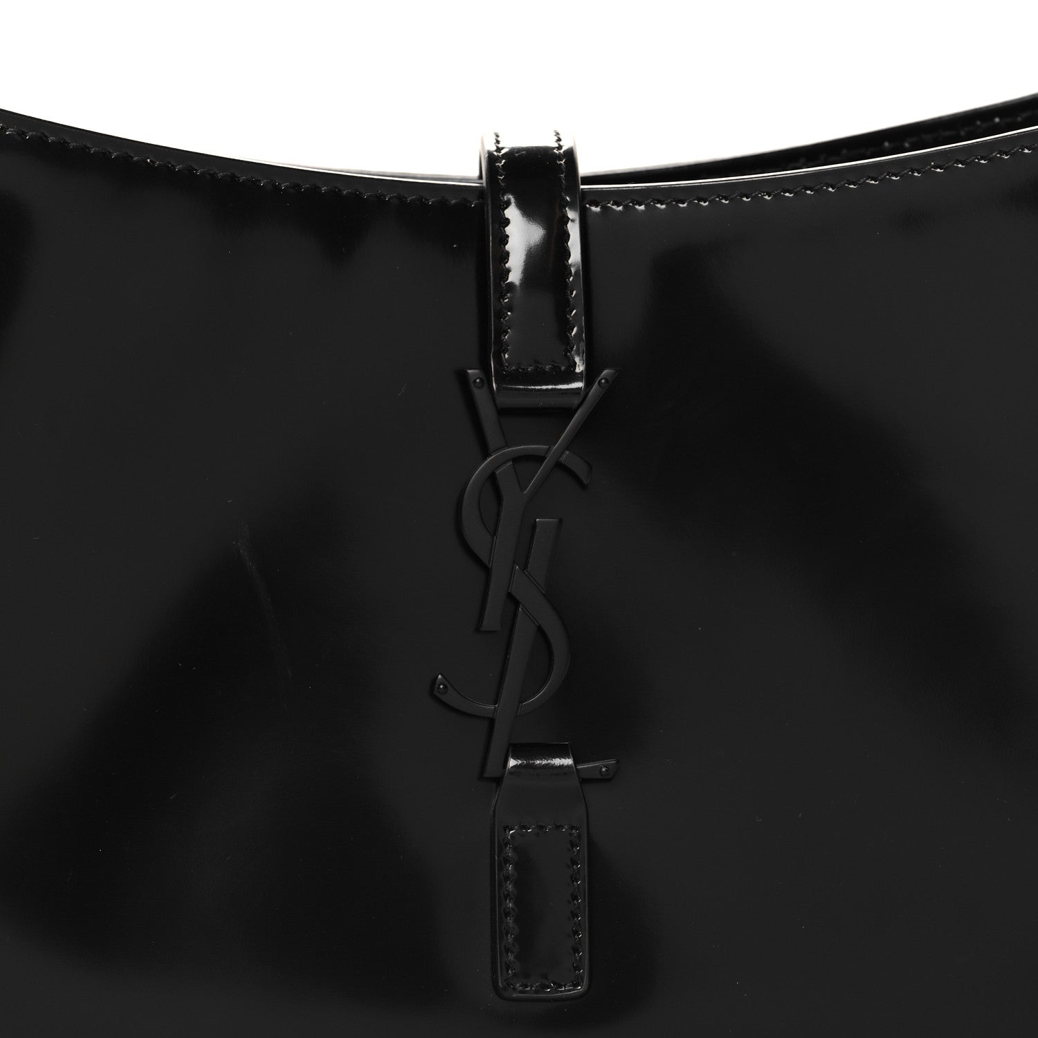 Saint Laurent Patent Le 5 A 7 Monochrome Hobo Black 8 of 10