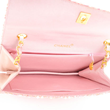 Chanel Sequin Medium Single Flap Pink 6 of 9