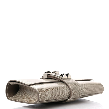 Hermes Lizard Medor Clutch 23 Ficelle 4 of 9