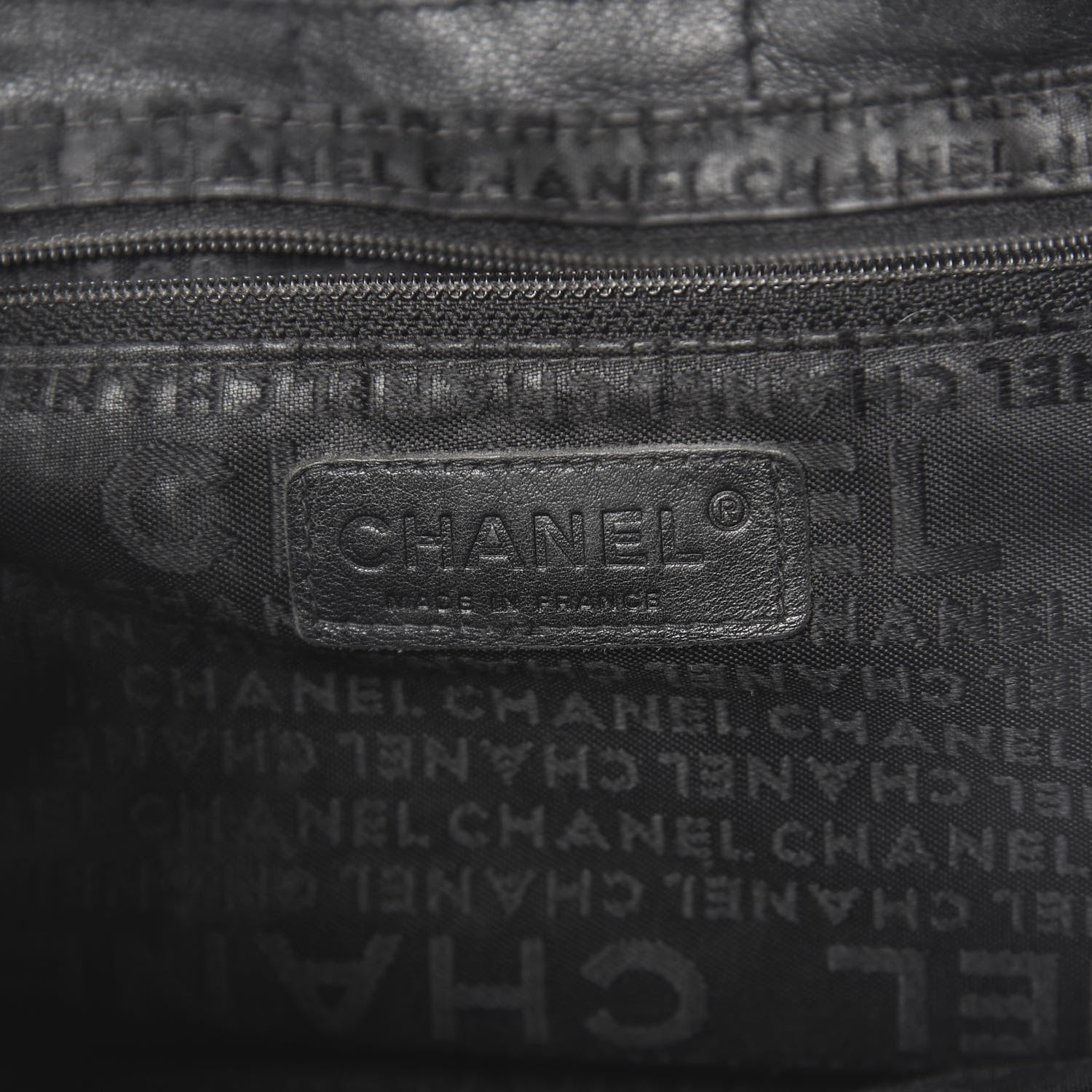 Chanel Lambskin Square Stitched Tote Black 6 of 10