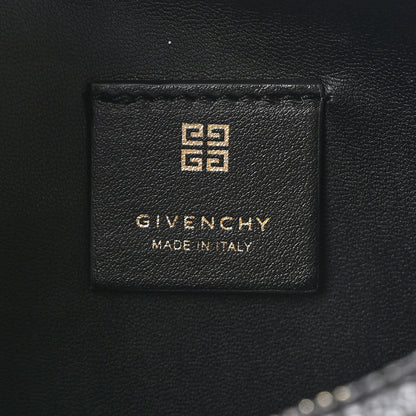 Givenchy Coated Canvas Logo 4G Embossed Small Moon Cut Out Shoulder Bag Black 6 of 10