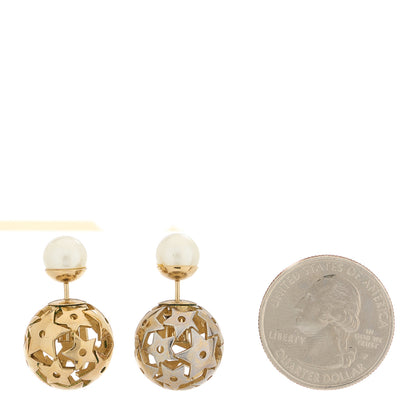 Christian Dior Pearl Star Mise En Dior Tribal Earrings Gold 2 of 5