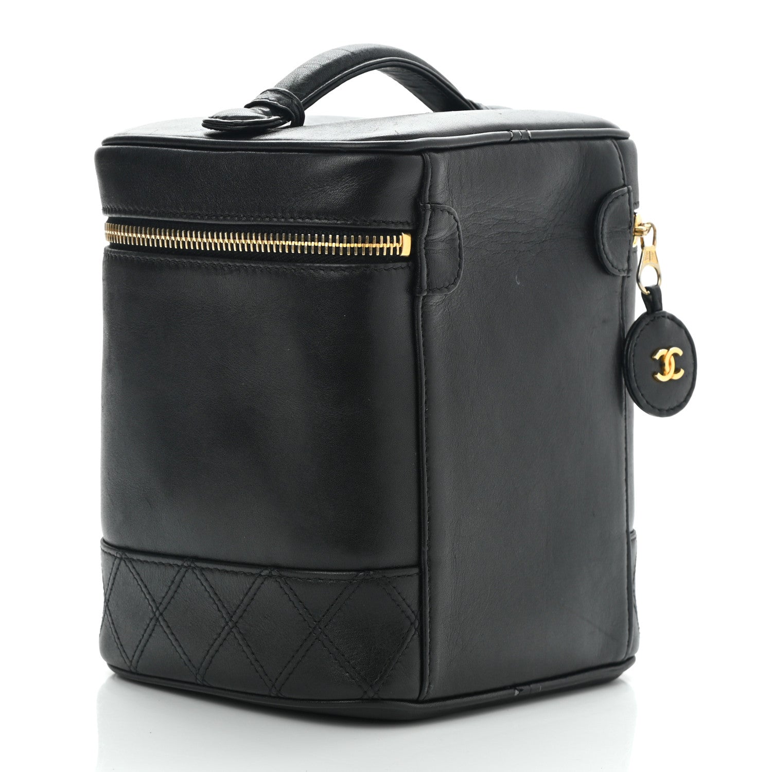 Chanel Lambskin Vanity Cosmetic Case Black 3 of 7