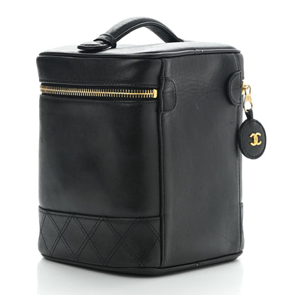 Chanel Lambskin Vanity Cosmetic Case Black 3 of 7